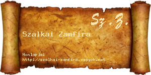 Szalkai Zamfira névjegykártya